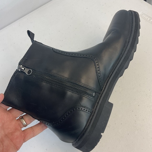 Timberland‎ Squall Canyon WP Chelsea Zip Boots Men\'s 11.5 Black Leather A297A main image 4